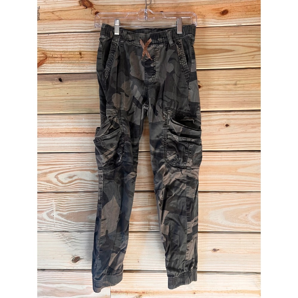 Wrangler Men Camo Cargo Jogger Pants Fit Elastic Waist Drawstring‎ Size 14 slim